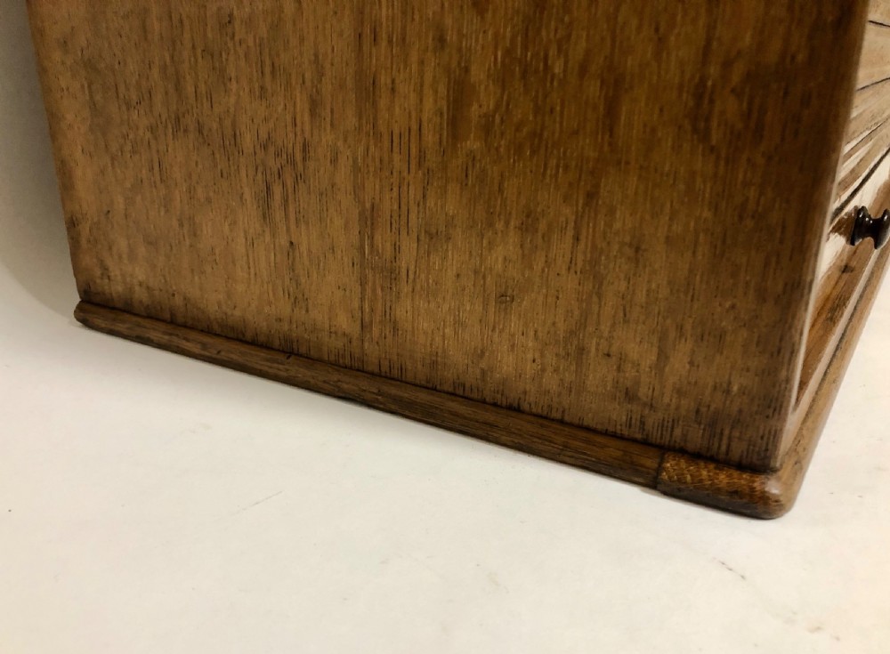 Antique Oak Tambour Fronted Filing Cabinet View XII