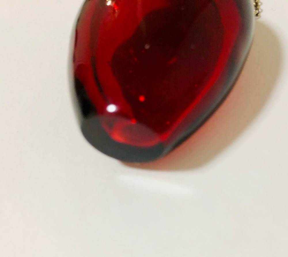 Antique Ruby Red Glass Silver Gilt Scent Bottle Chatelaine View V