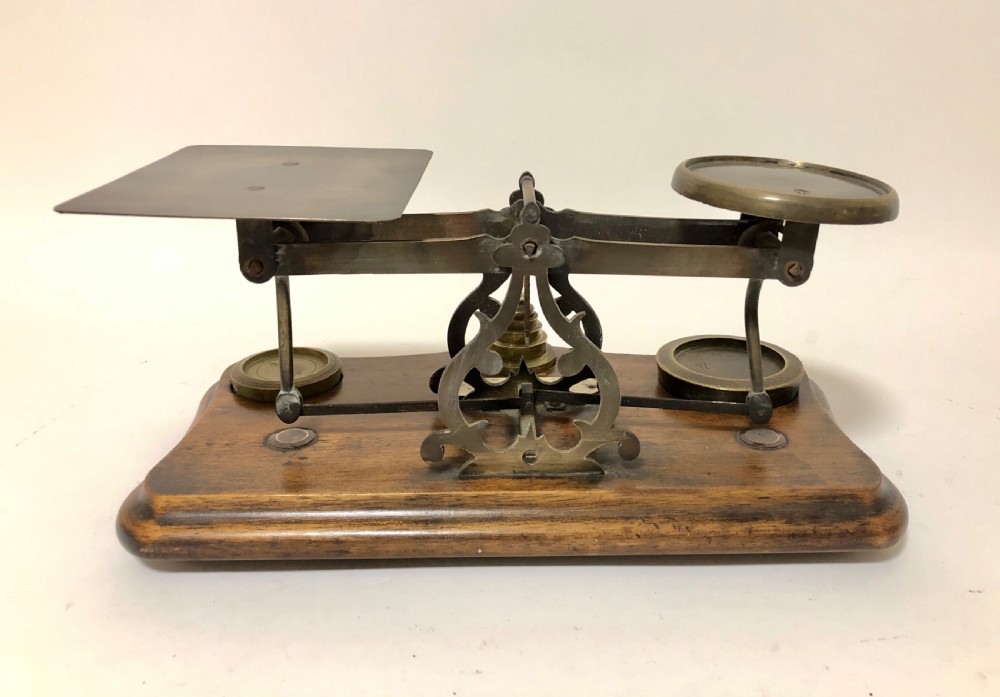 Antique Brass Postal Letter Scales and Weights View VI