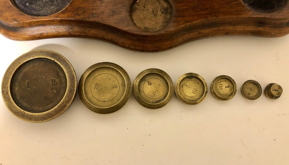Antique Brass Postal Letter Scales and Weights View X