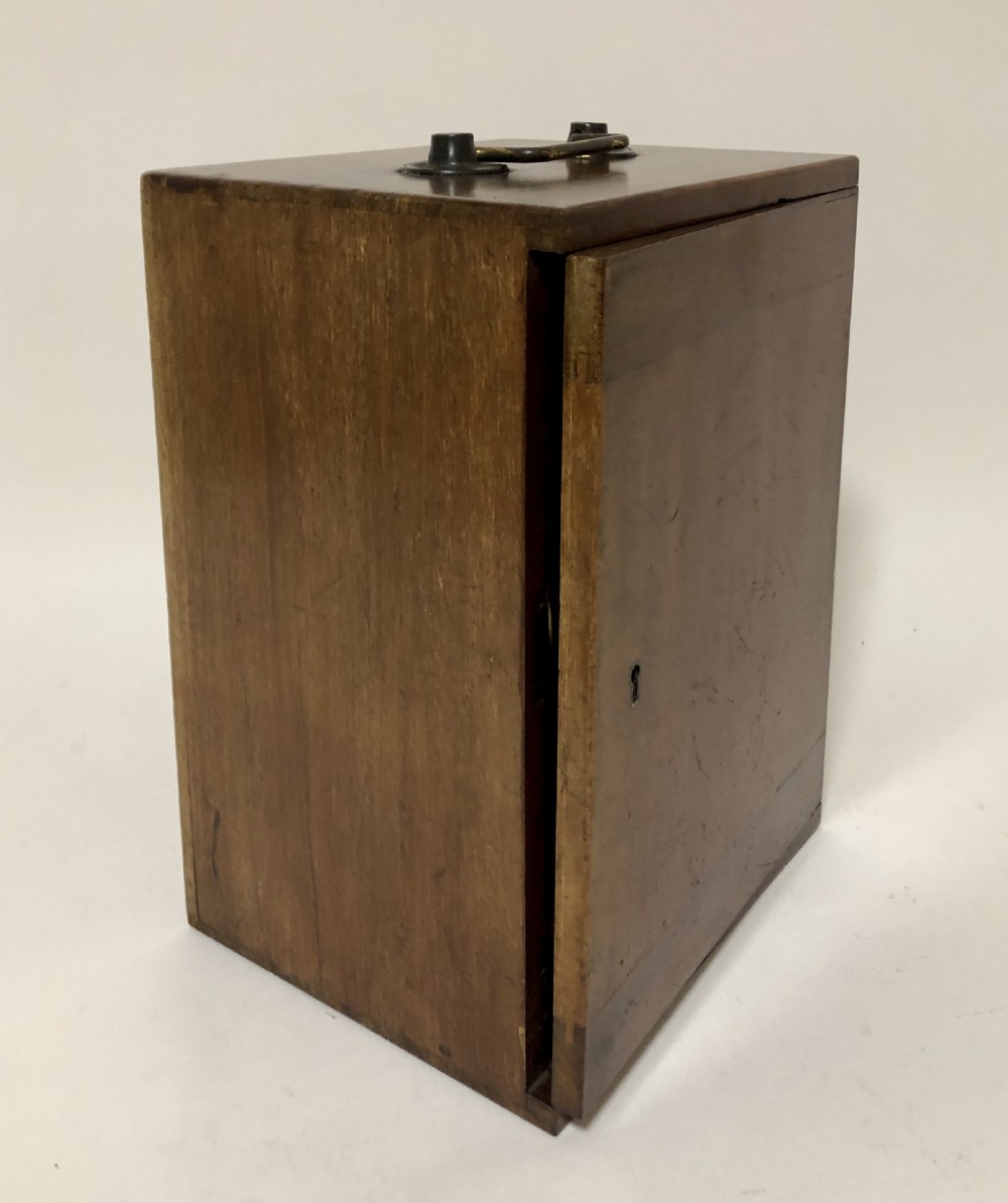 Antique Victorian Brass Bar Limb Microscope in Box View XIII