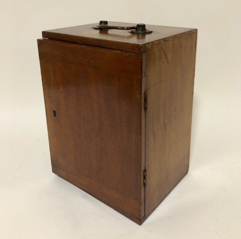 Antique Victorian Brass Bar Limb Microscope in Box View XIV