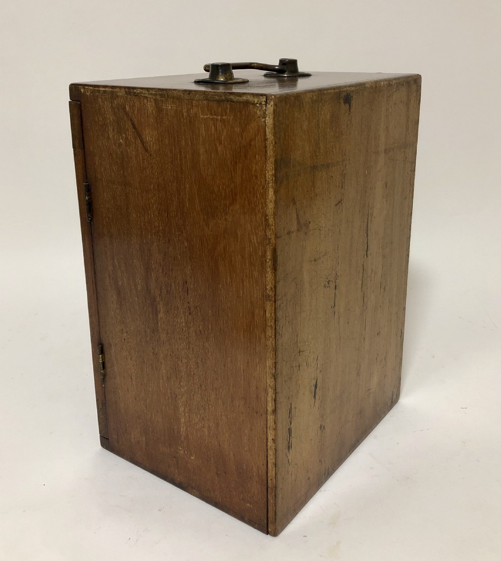 Antique Victorian Brass Bar Limb Microscope in Box View XV