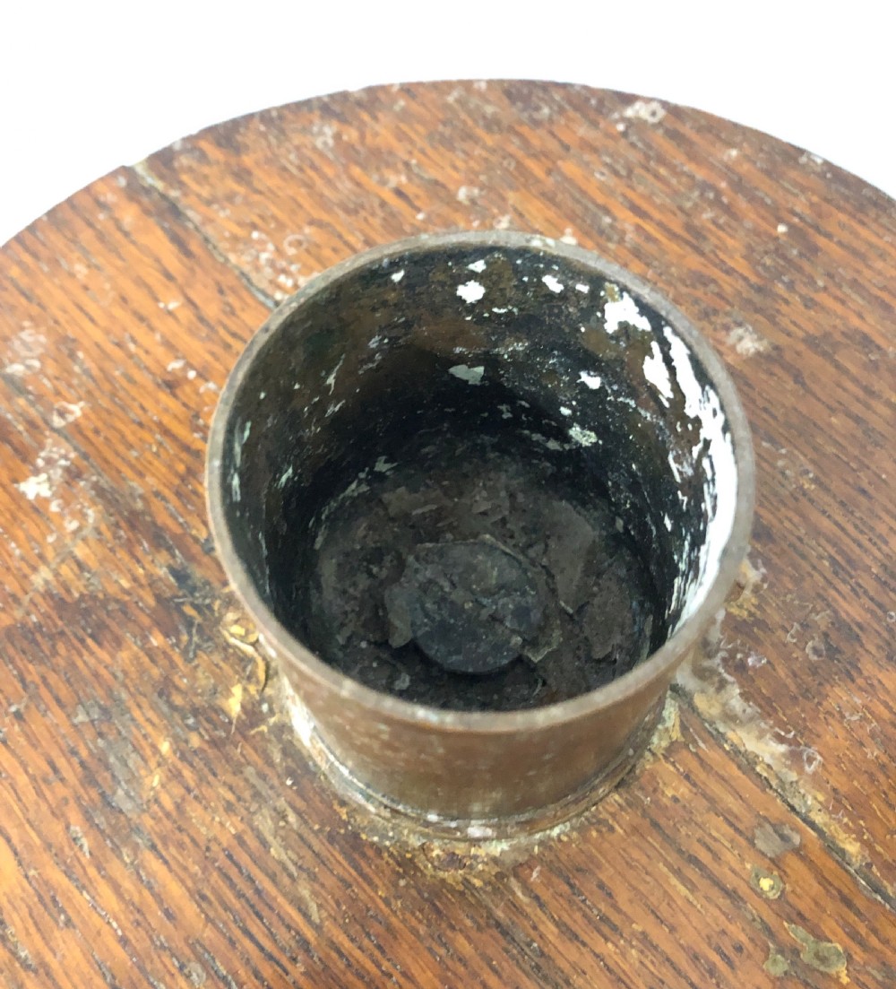 Large Antique Wooden Church Candlestick View III