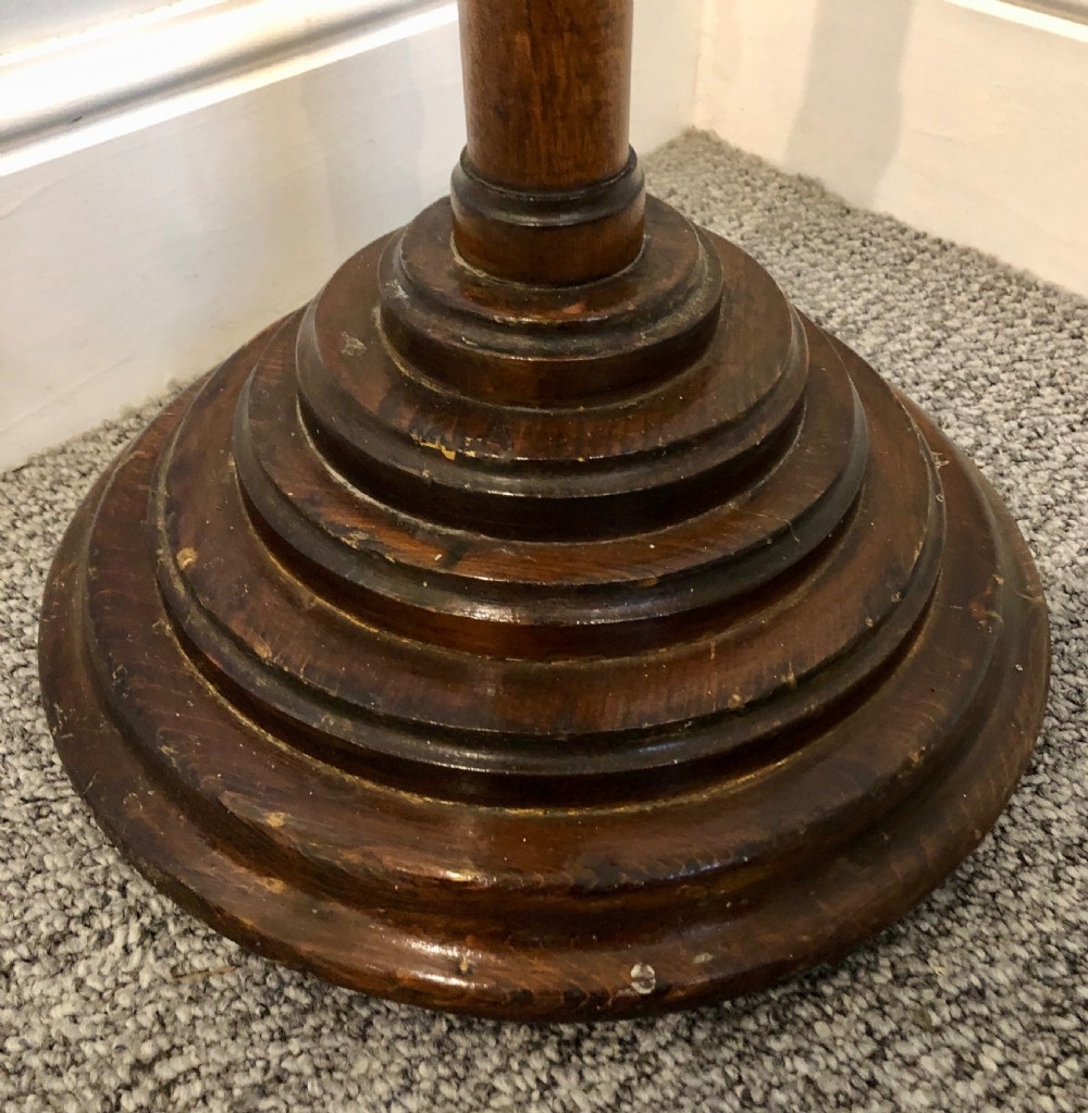 Large Antique Wooden Church Candlestick View V