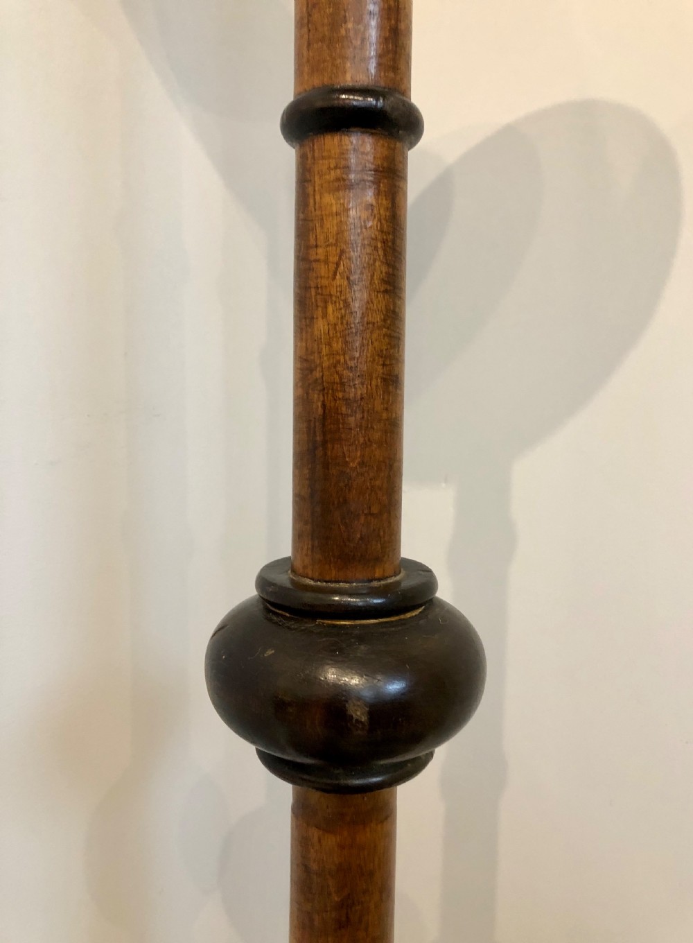 Large Antique Wooden Church Candlestick View VI