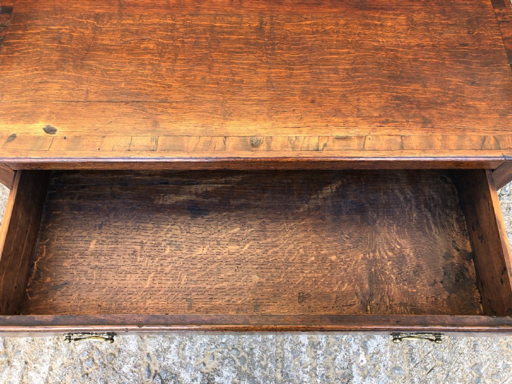 Georgian Oak Crossbanded Lowboy View VIII