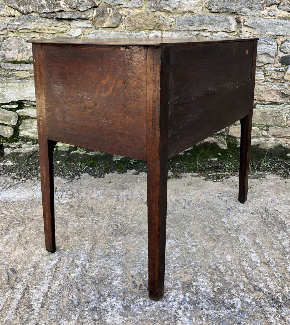 Georgian Oak Crossbanded Lowboy View XI