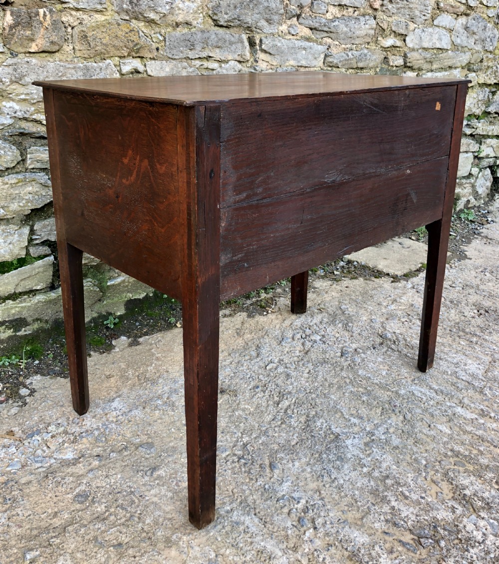 Georgian Oak Crossbanded Lowboy View XIV