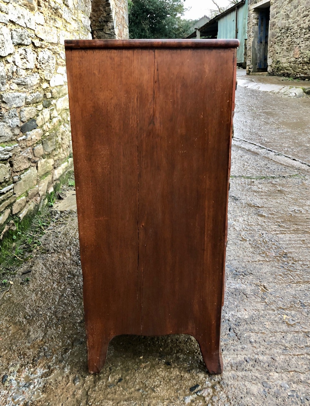 Regency Mahogany Bow Front Chest of Drawers View VI