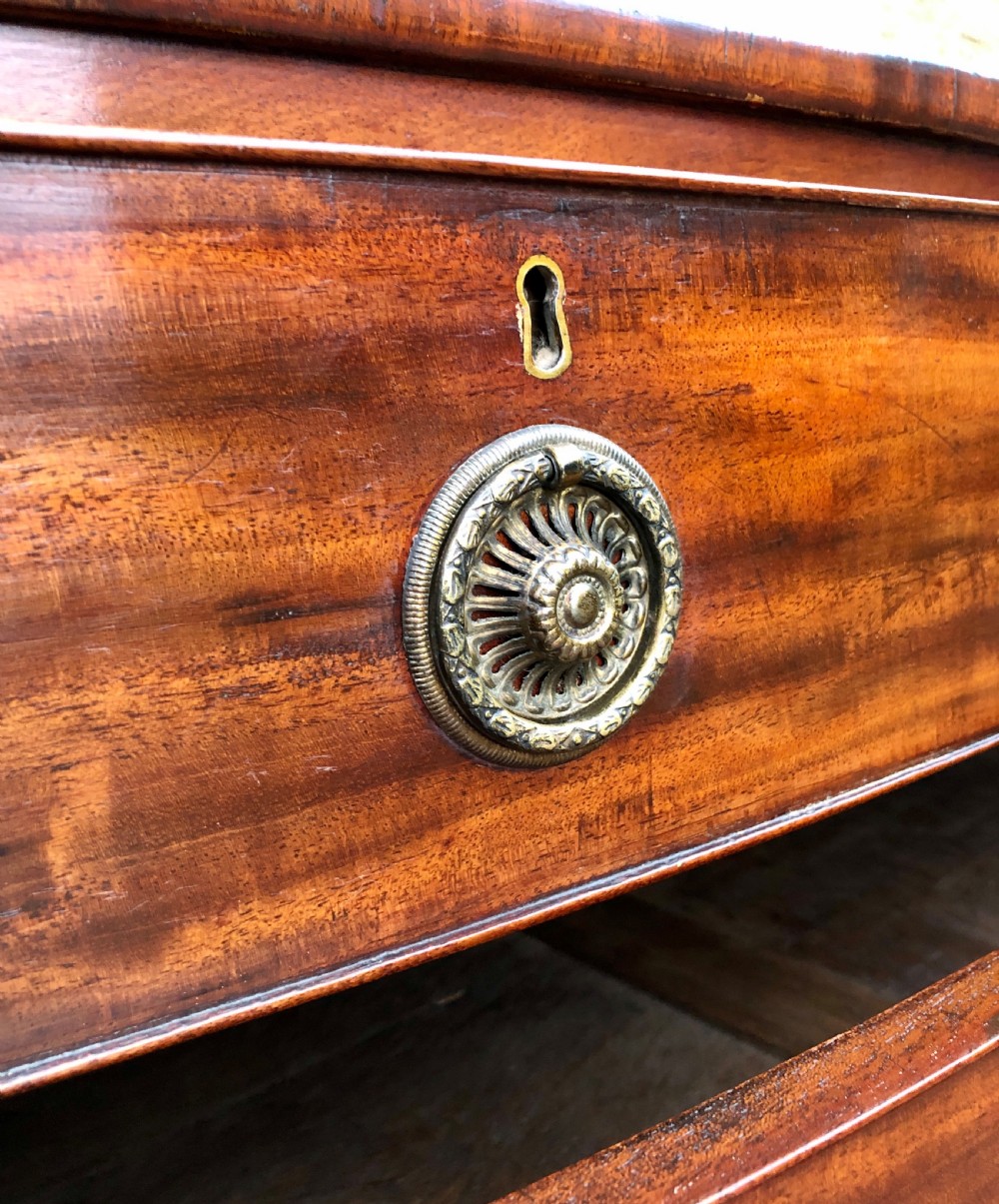 Regency Mahogany Bow Front Chest of Drawers View VII