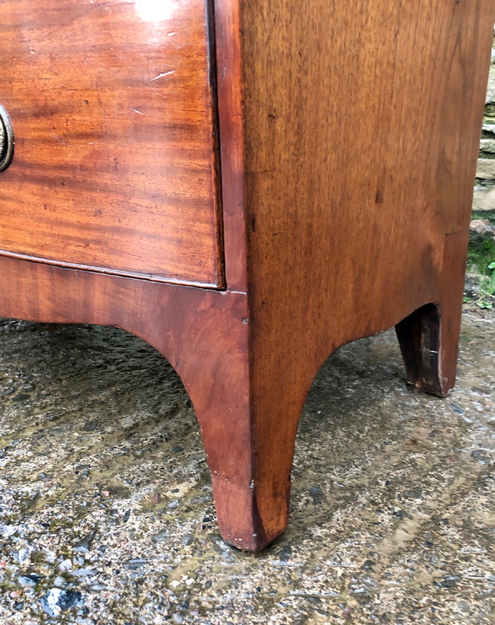 Regency Mahogany Bow Front Chest of Drawers View XVI