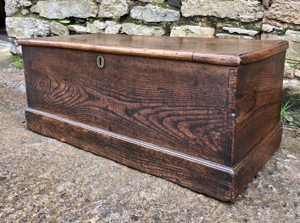 Antique Elm Blanket Box