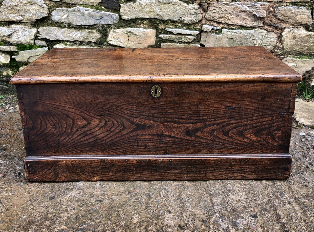 Antique Elm Blanket Box View II