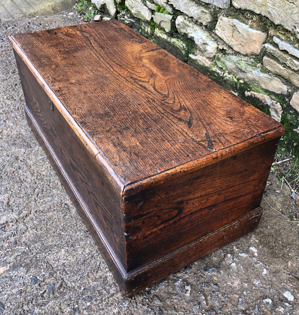 Antique Elm Blanket Box View IV