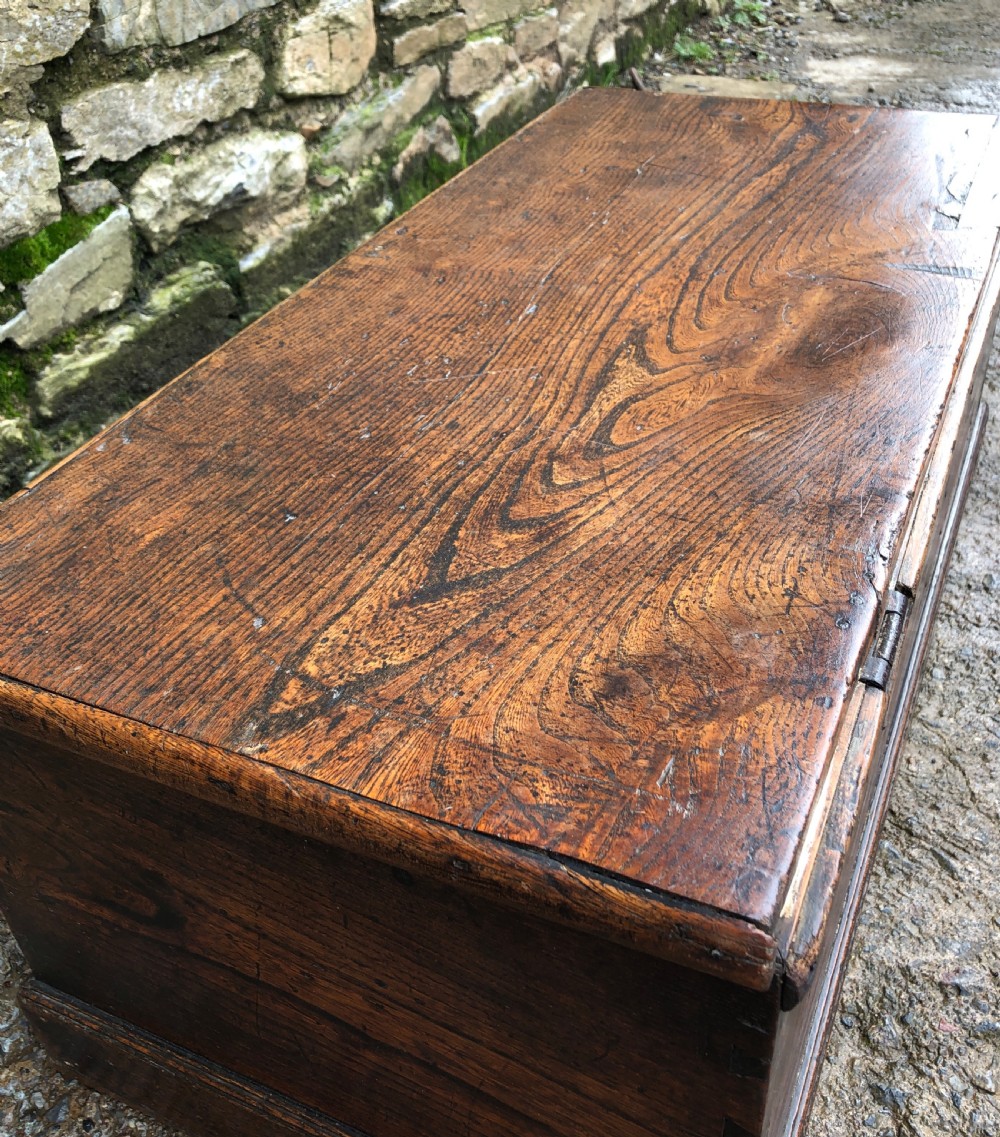 Antique Elm Blanket Box View VI
