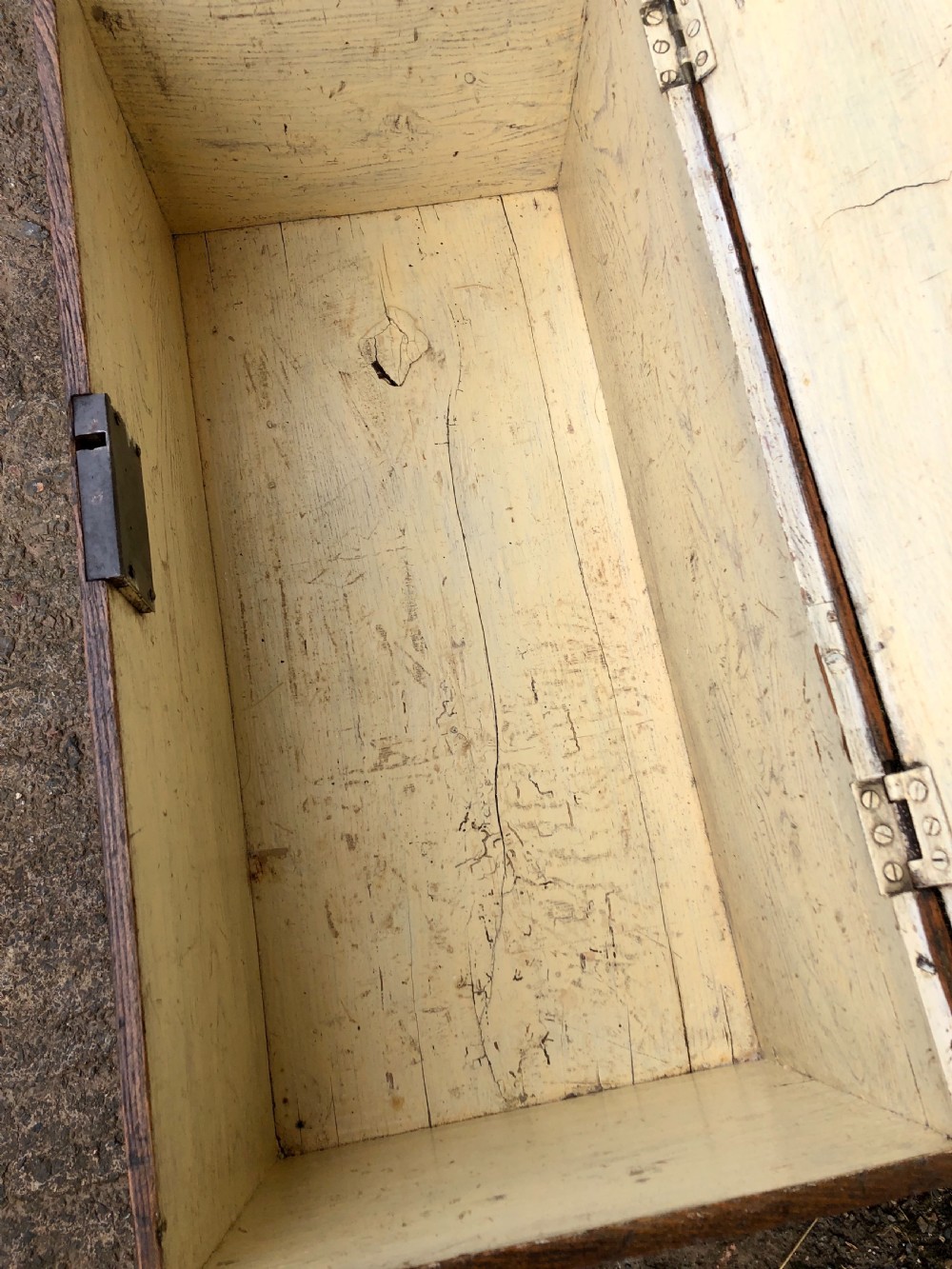 Antique Elm Blanket Box View X