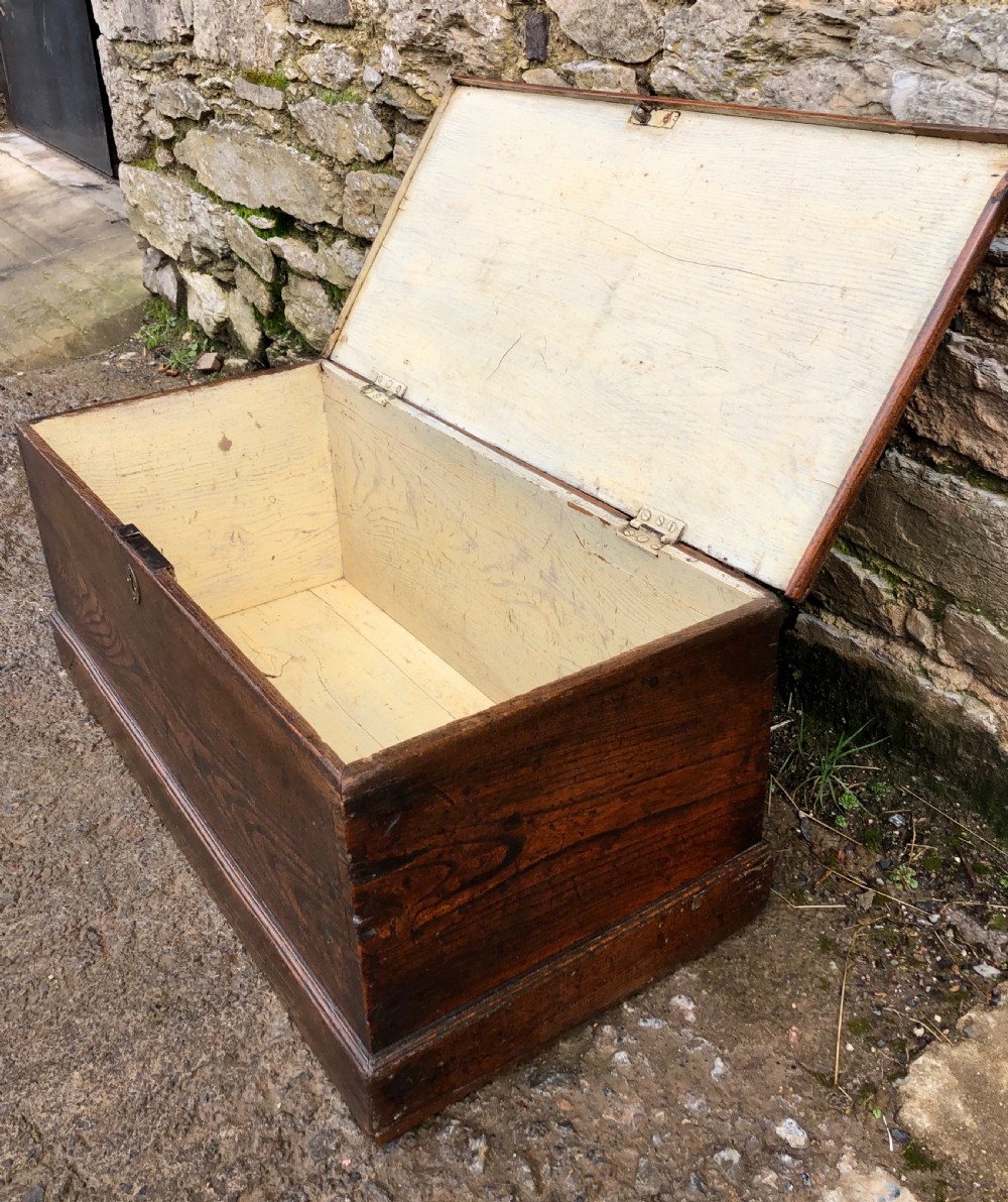 Antique Elm Blanket Box View XII