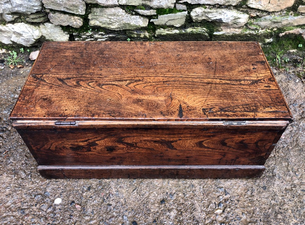 Antique Elm Blanket Box View XIV