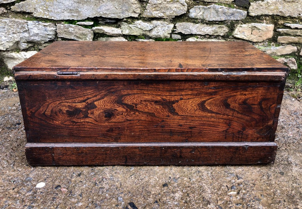 Antique Elm Blanket Box View XV