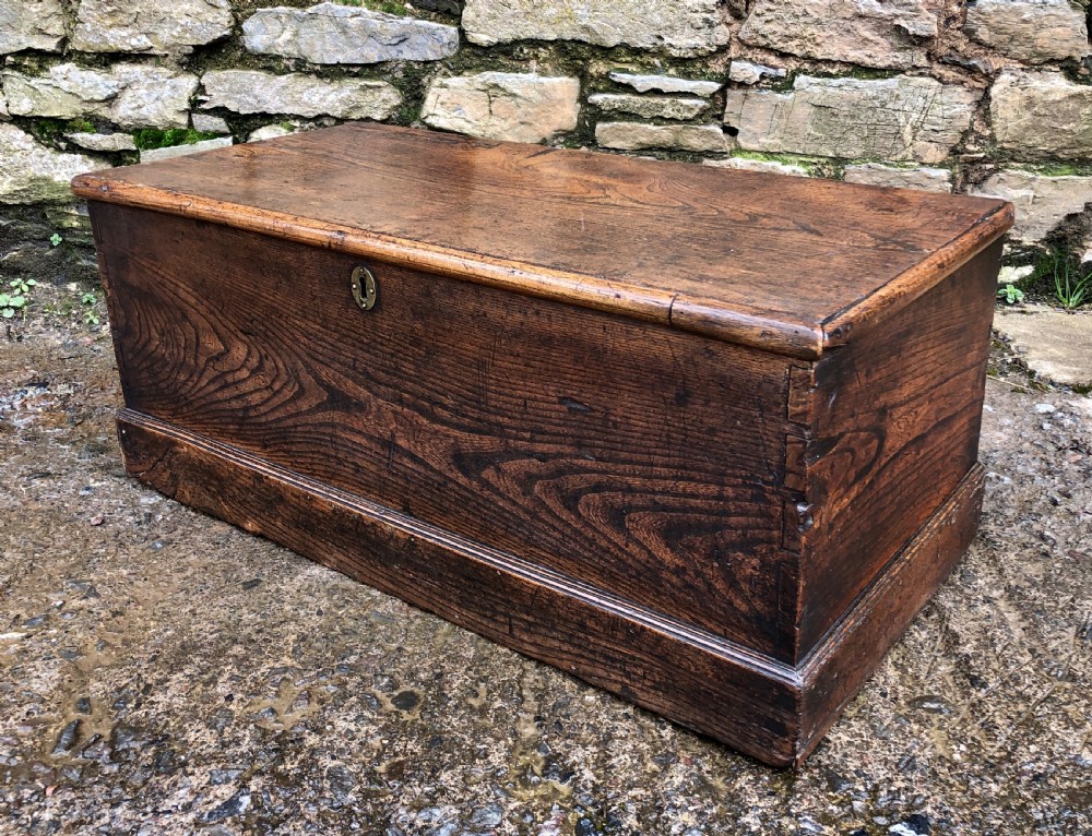 Antique Elm Blanket Box View XVI