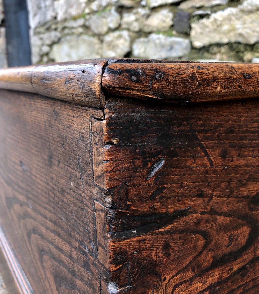 Antique Elm Blanket Box View XVII