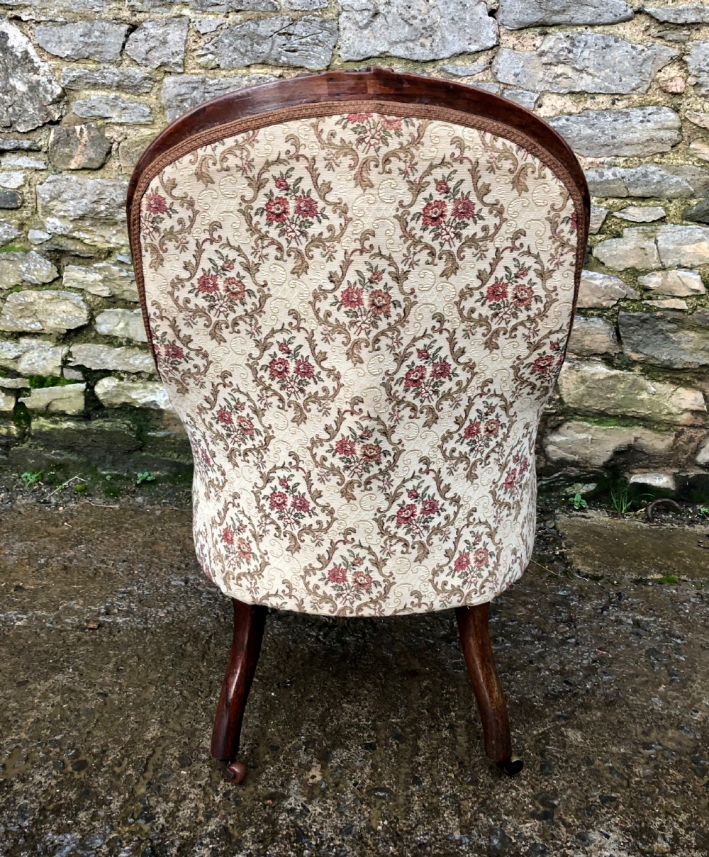 Antique Ladies Upholstered Armchair View VI