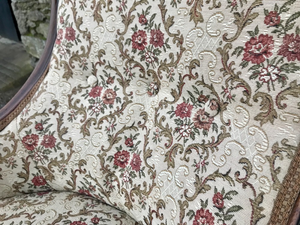 Antique Ladies Upholstered Armchair View X