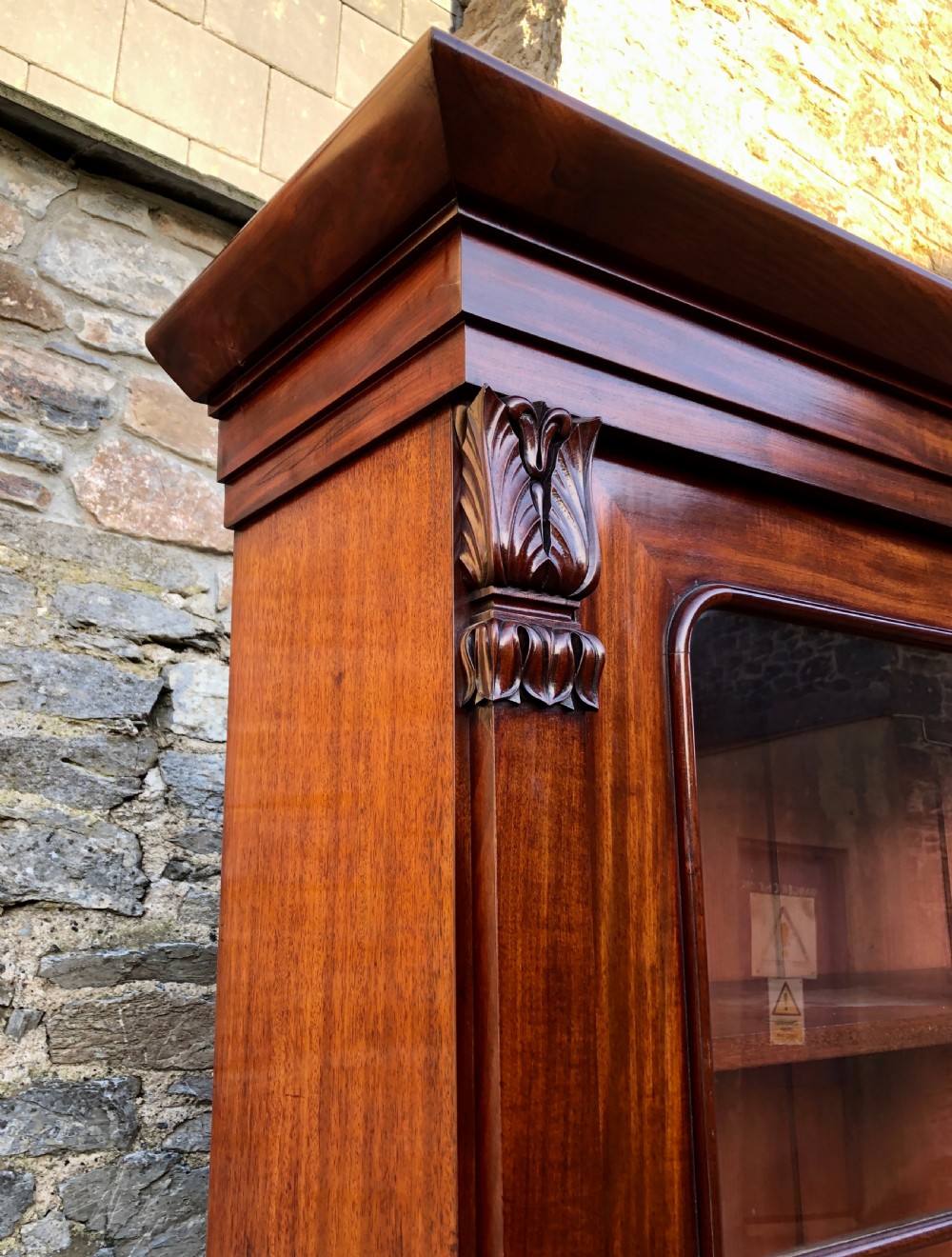 Early Victorian Mahogany Secretaire Bookcase View IV