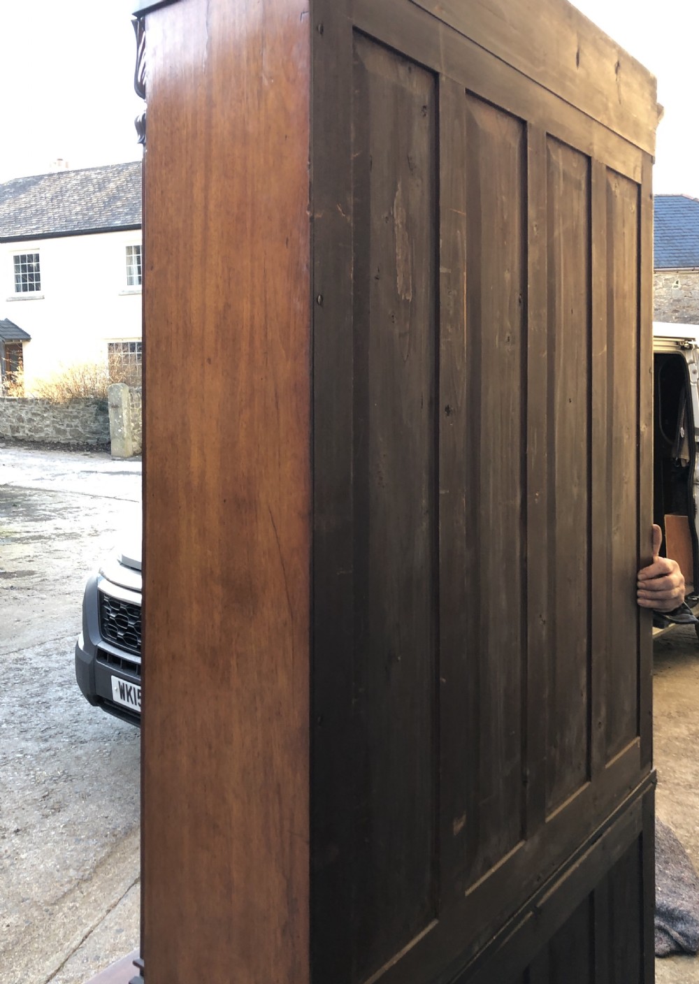 Early Victorian Mahogany Secretaire Bookcase View XV