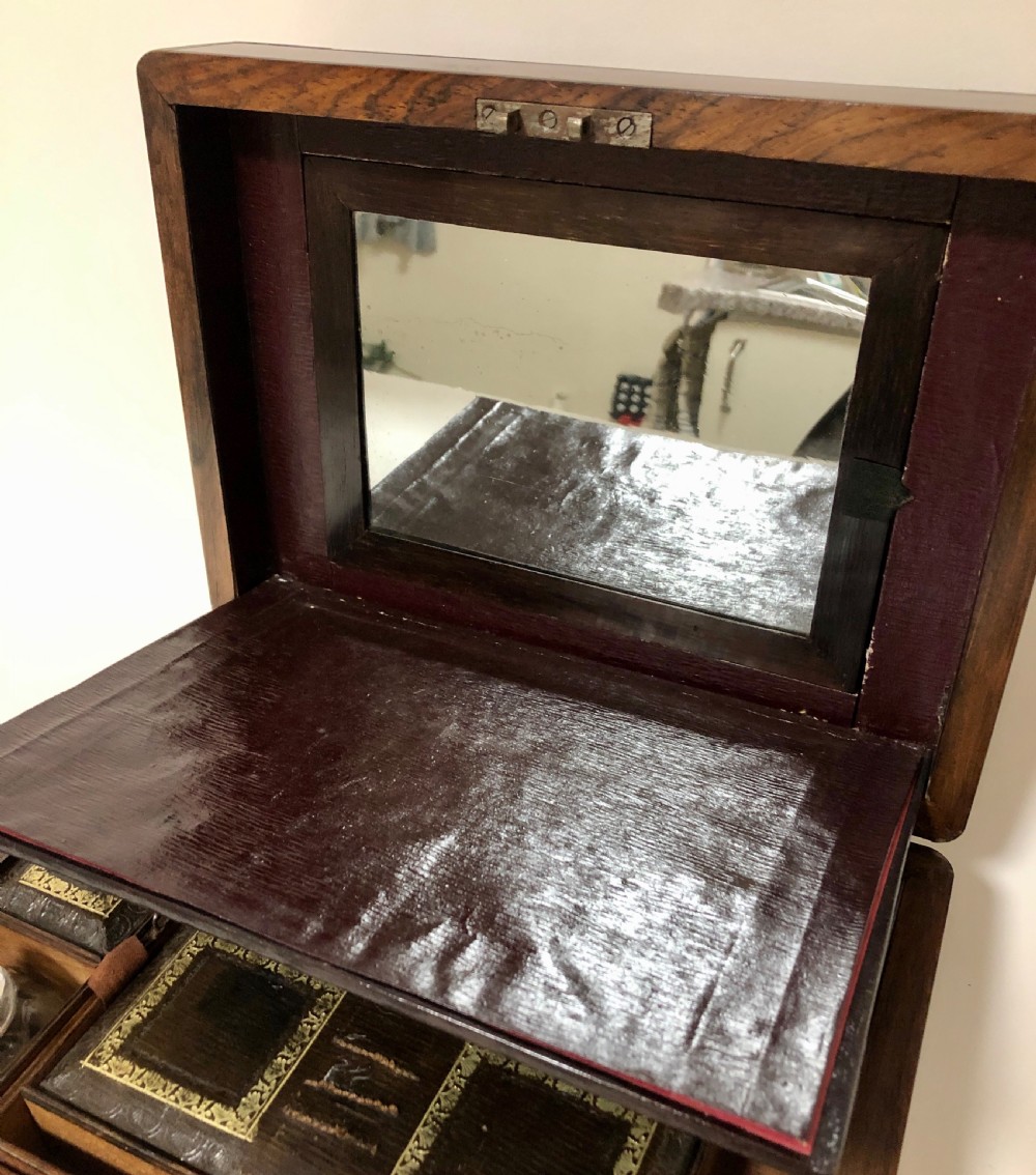 Antique Victorian Fitted Vanity Dressing Box View IX