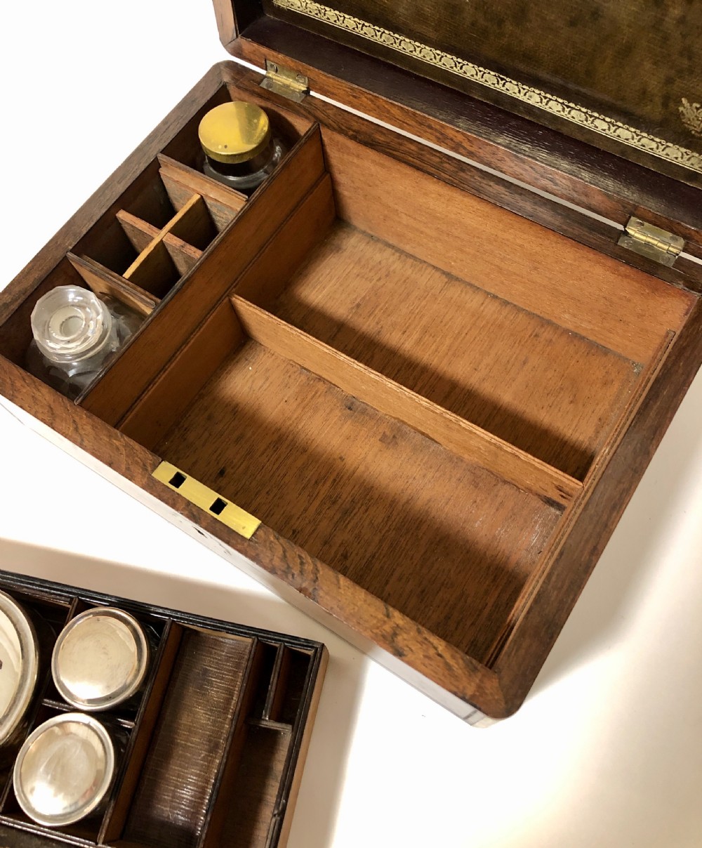 Antique Victorian Fitted Vanity Dressing Box View XIII