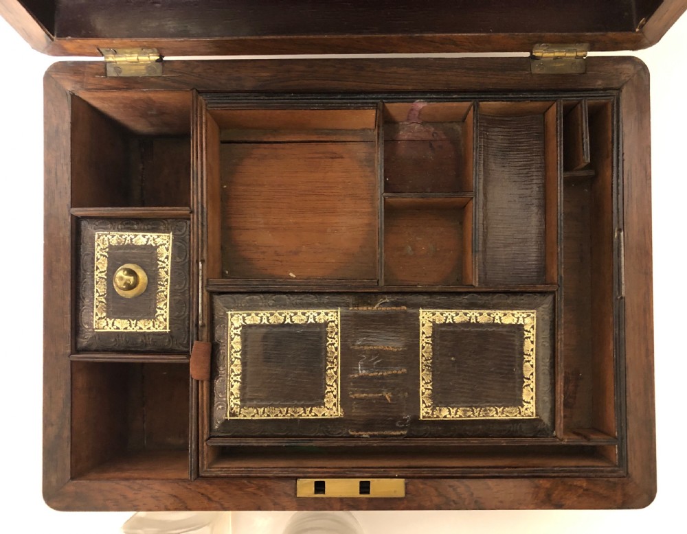 Antique Victorian Fitted Vanity Dressing Box View XV