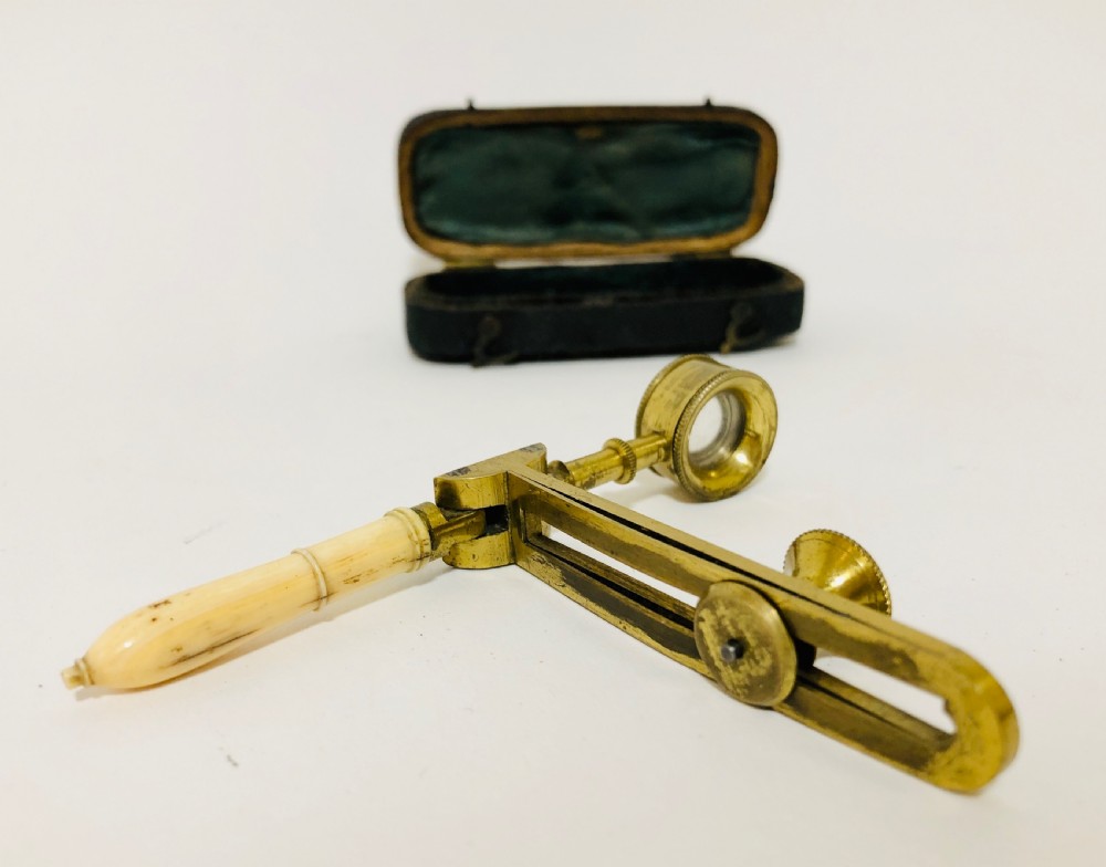 Antique Jones Type Folding Botanical Microscope