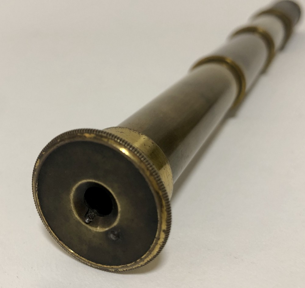 Antique 3 Draw Leather and Brass Telescope View VI