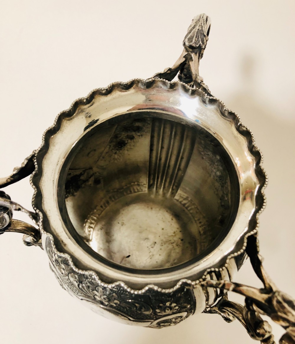 Victorian Silver Plated Evered's Oil Lamp View X