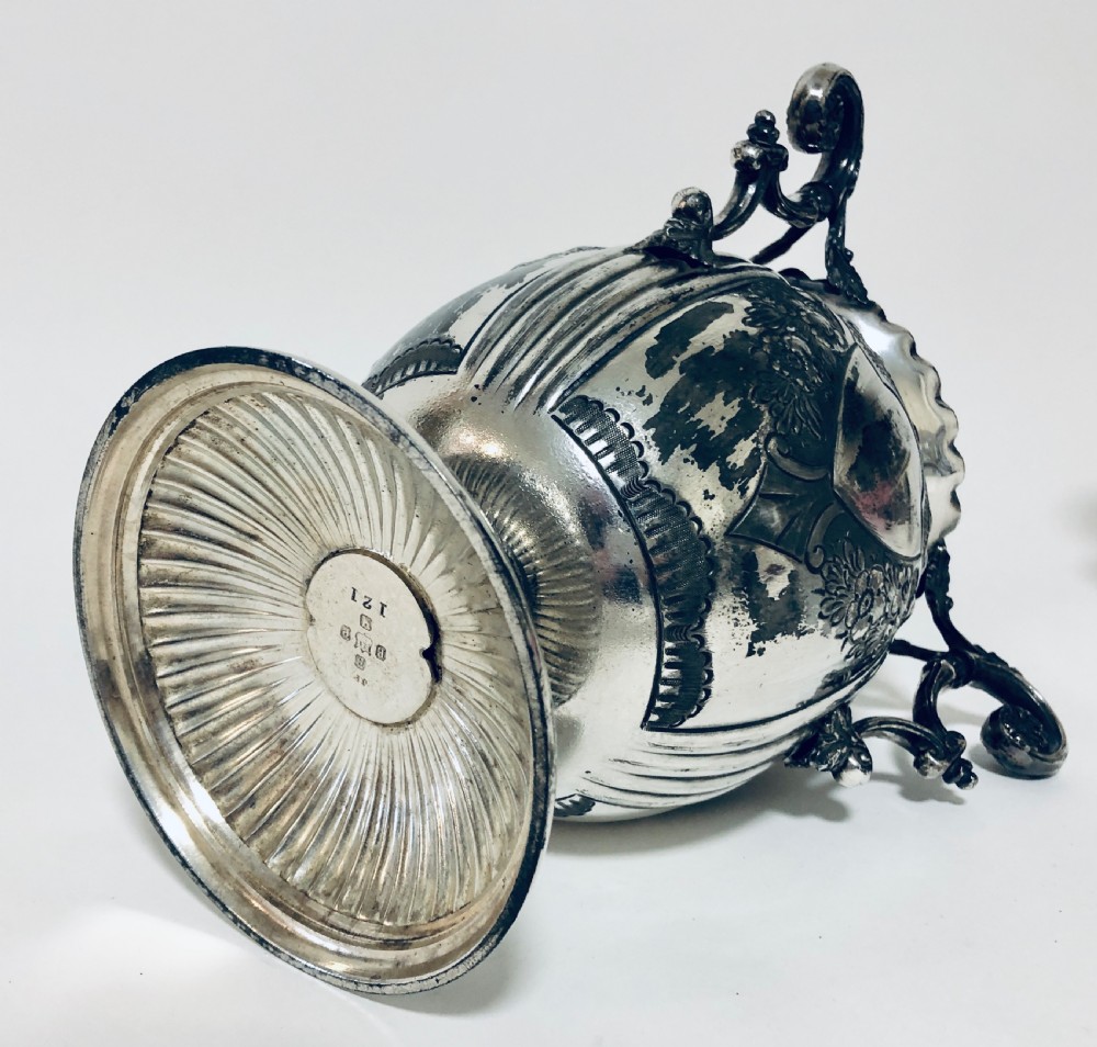 Victorian Silver Plated Evered's Oil Lamp View XV