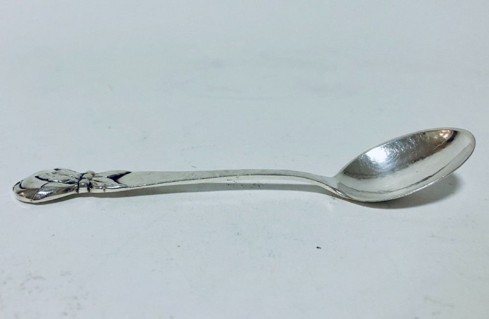 Set of 6 Antique Arts and Crafts Solid Silver Danish Spoons View X