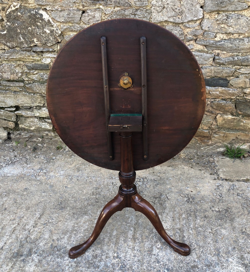Georgian Mahogany Occasional Tilt Top Table  View V