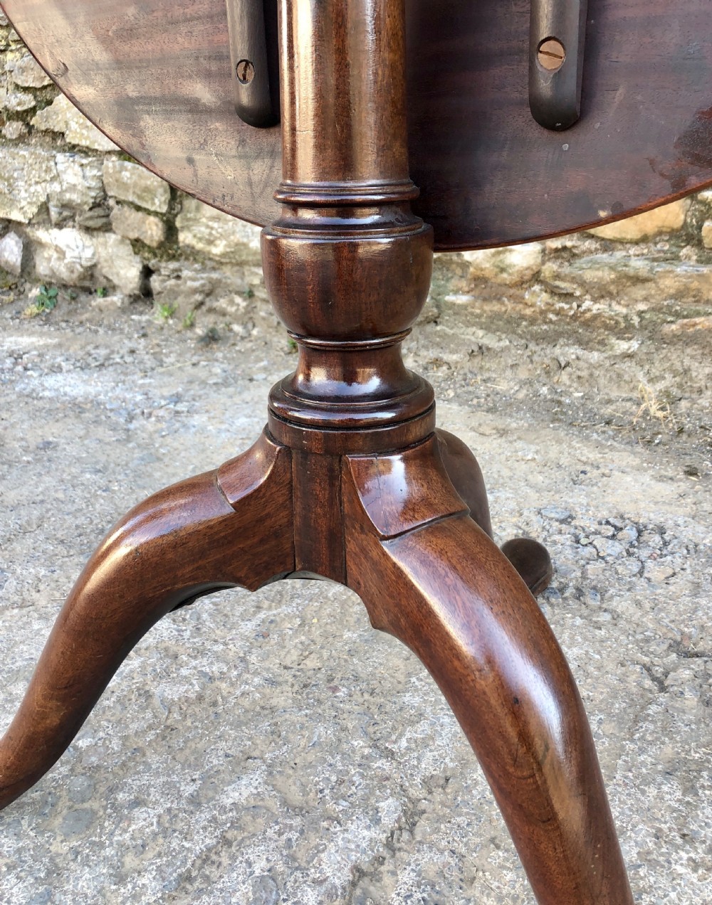 Georgian Mahogany Occasional Tilt Top Table  View XI