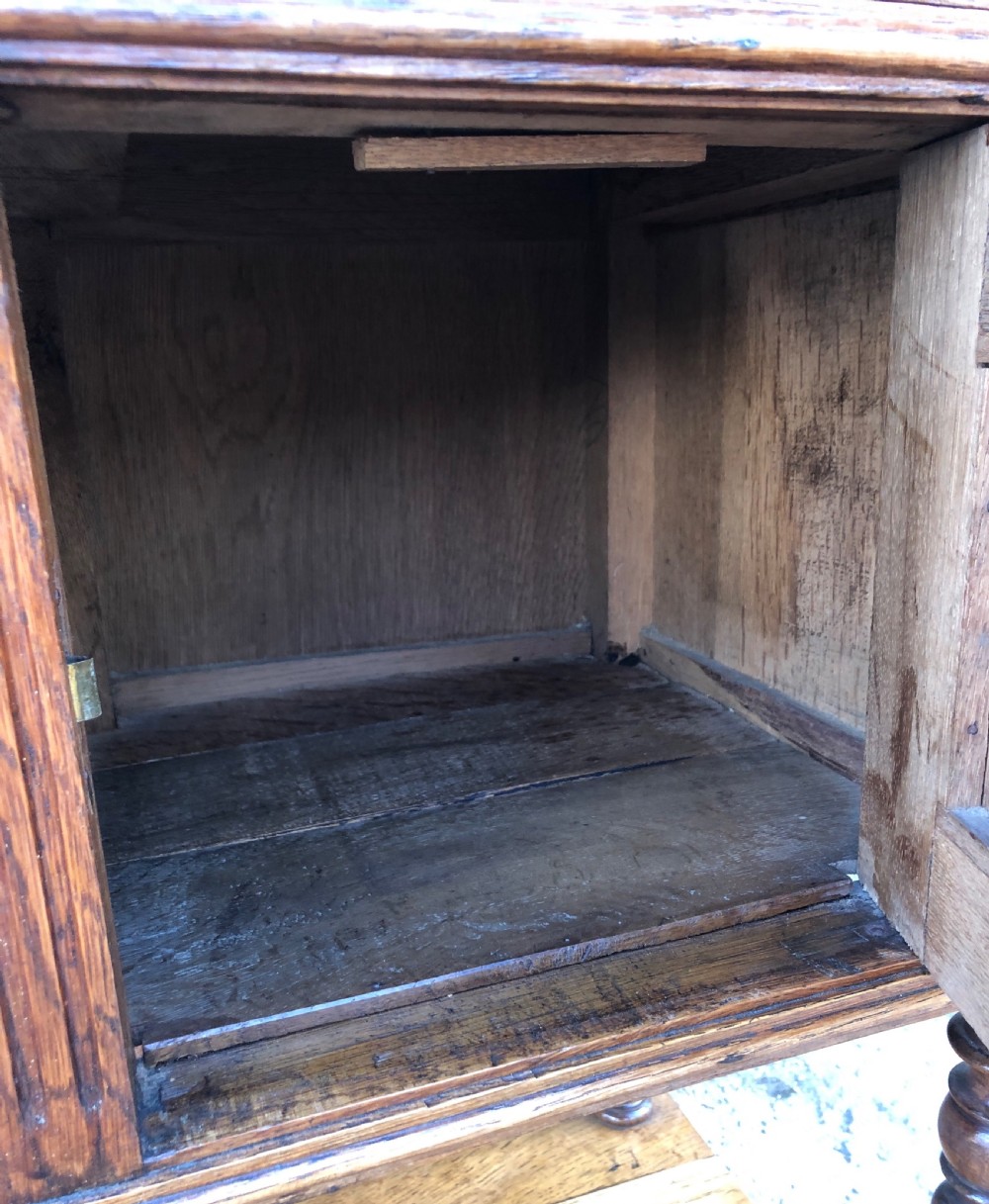 Antique French Oak Bedside Pot Cupboard View VII