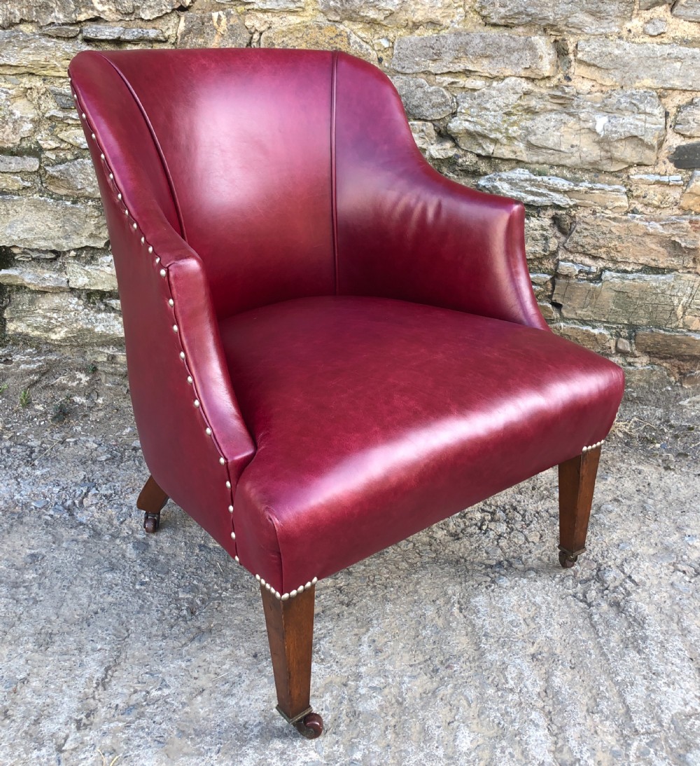 Antique Edwardian Leather Armchair