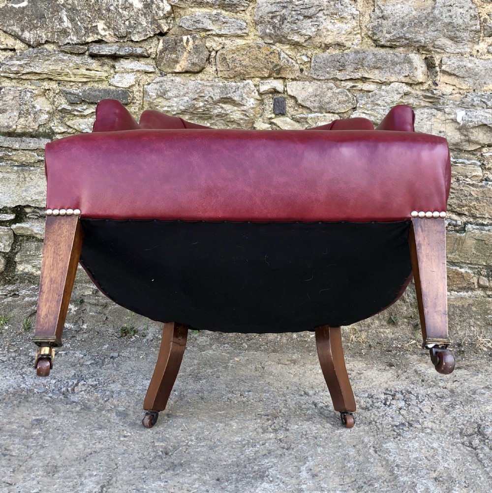 Antique Edwardian Leather Armchair View XIII