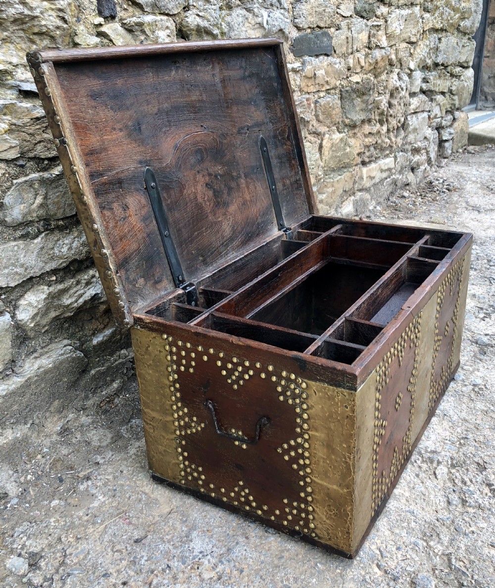 Antique Brass Studded Zanzibar Chest  View IV