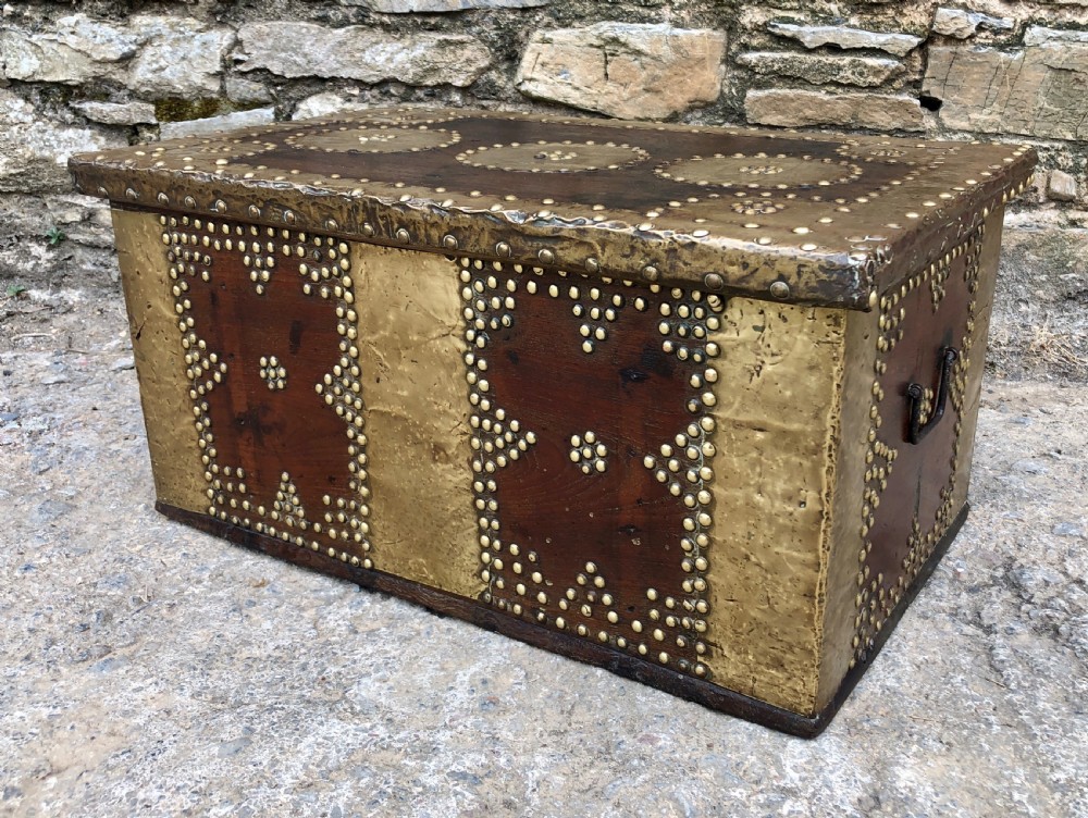 Antique Brass Studded Zanzibar Chest  View VII