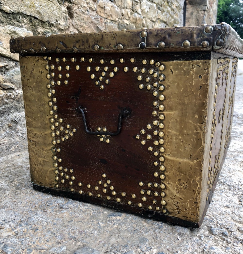 Antique Brass Studded Zanzibar Chest  View VIII
