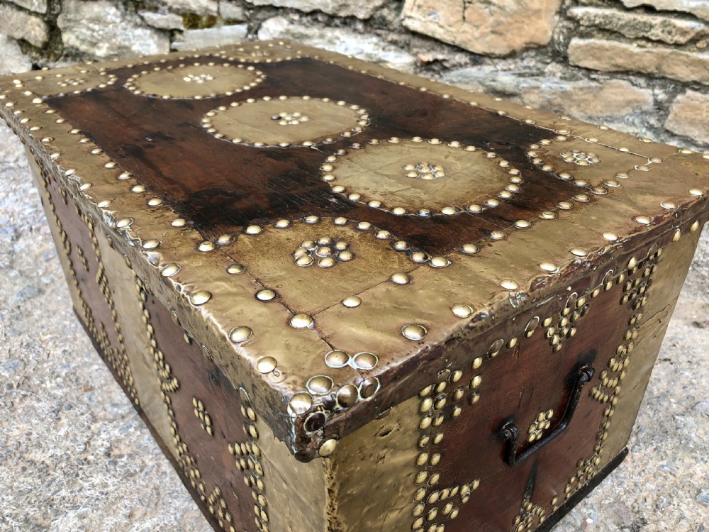 Antique Brass Studded Zanzibar Chest  View XIV