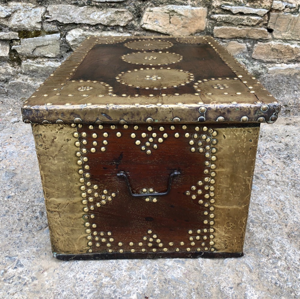 Antique Brass Studded Zanzibar Chest  View XIX