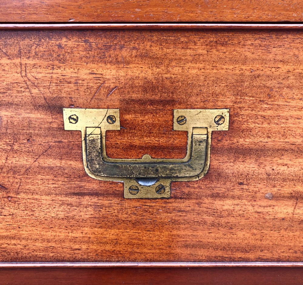 Antique Mahogany Military Campaign Chest of Drawers View X