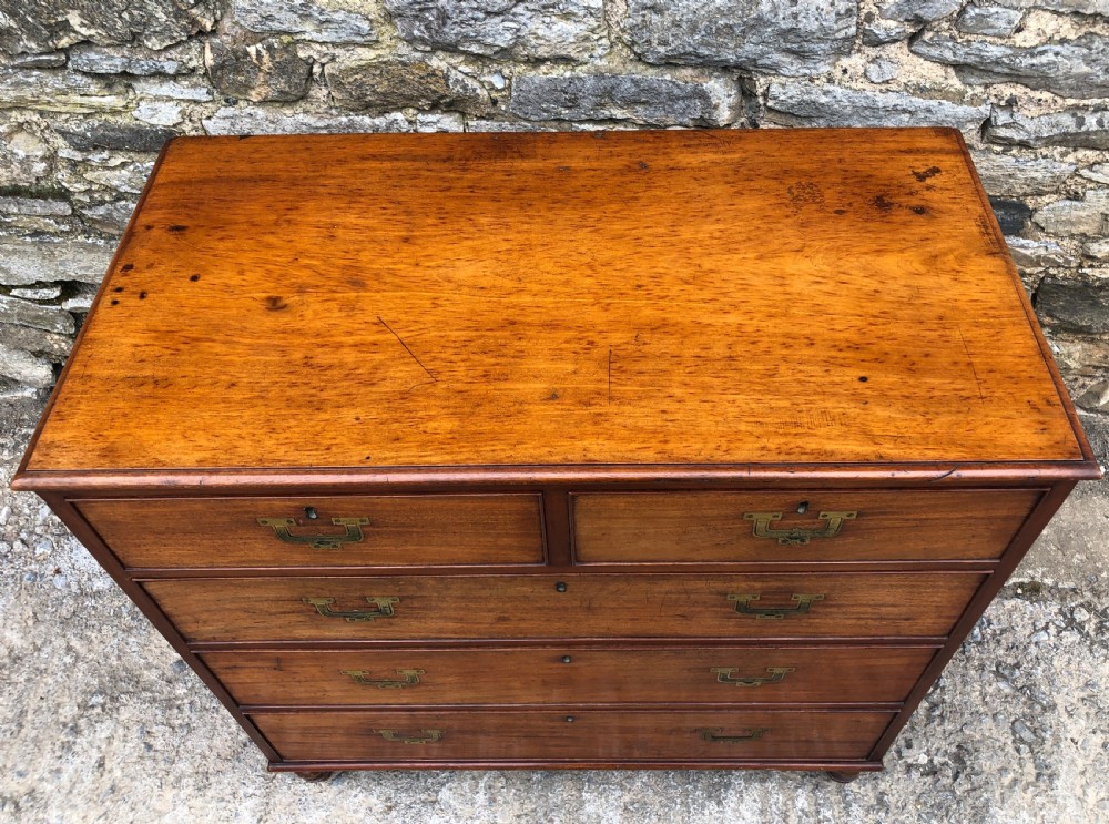 Antique Mahogany Military Campaign Chest of Drawers View XIII